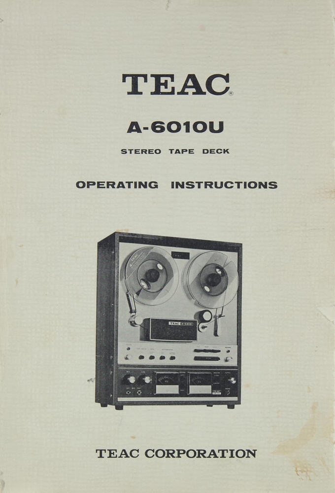 6010 Kopie TEAC Bedienungsanleitung user manual owners manual  für A 