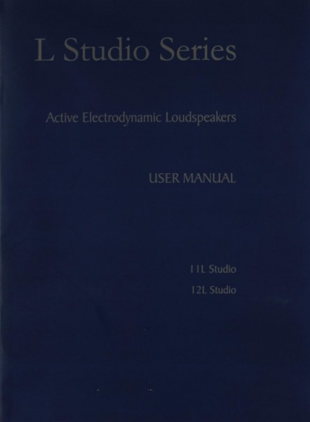 Quad Electroacoustics L Studio Series Owner&#039;s Manual