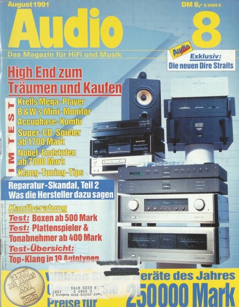 Audio 8/1991 Zeitschrift