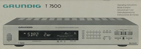 Grundig T 7500 Manual