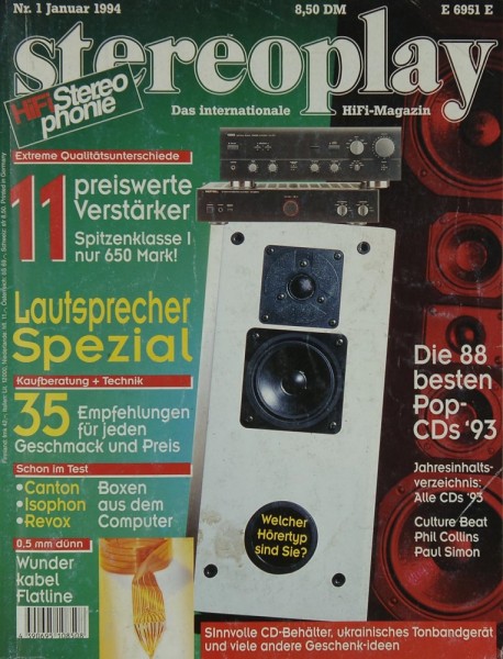 Stereoplay 1/1994 Zeitschrift