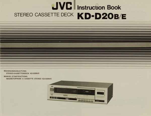 JVC KD-D 20 B/E Operating Instructions