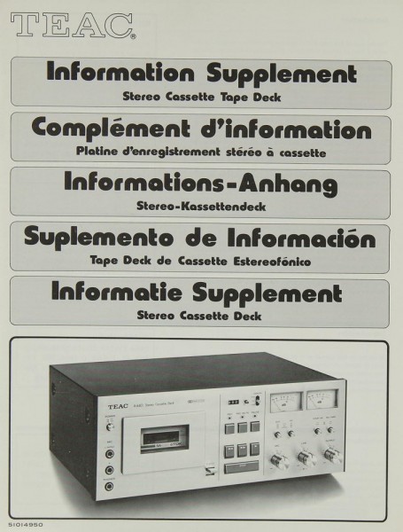 Teac A-640 Operating Instructions