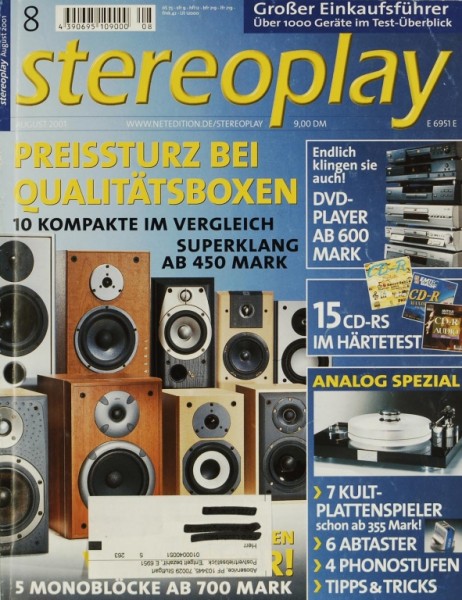 Stereoplay 8/2001 Zeitschrift