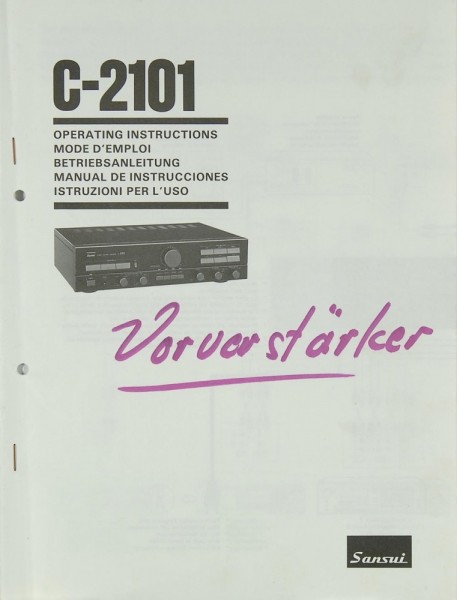 Sansui C-2101 Manual