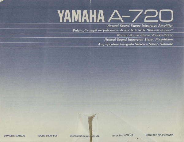 Yamaha A-720 Manual