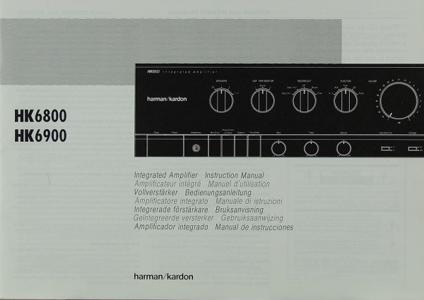 Harman / Kardon HK 6800 / HK 6900 Manual
