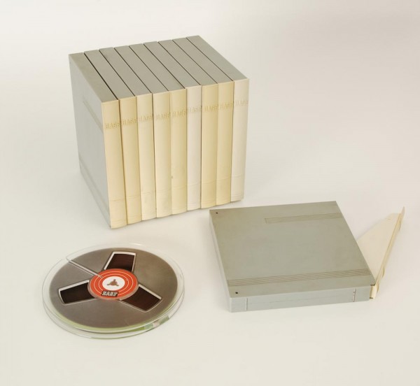 BASF 18er DIN Tonbandspule Kunststoff mit Band + Kunststoffbox 10er Set
