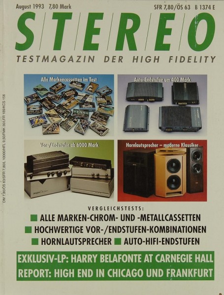 Stereo 8/1993 Zeitschrift