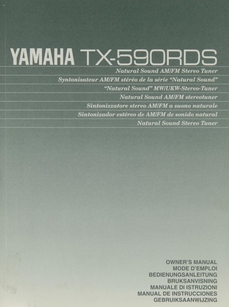 Yamaha TX-590 RDS Bedienungsanleitung