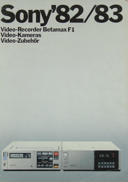 Sony Sony Video PCM 1982/83 Prospekt / Katalog