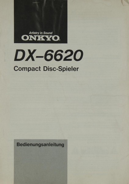 Onkyo DX-6620 Manual