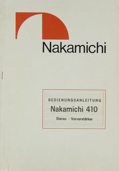 Nakamichi 410 Bedienungsanleitung