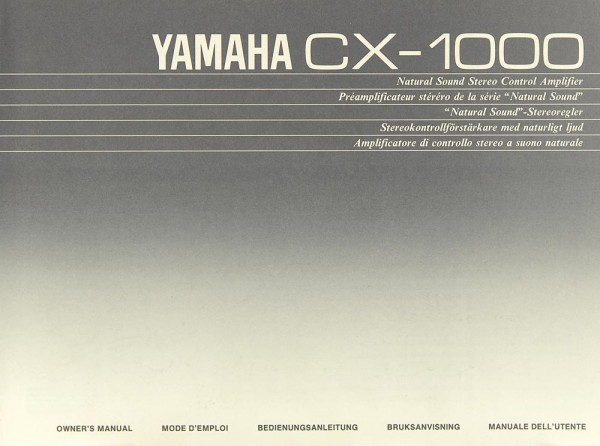 Yamaha CX-1000 Bedienungsanleitung