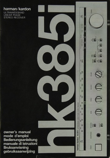 Harman / Kardon hk 385 i Manual