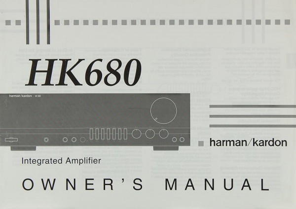 Harman / Kardon HK 680 Operating Instructions