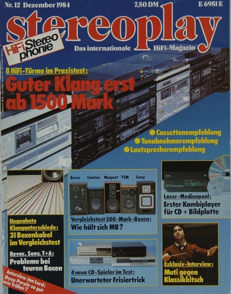 Stereoplay 12/1984 Zeitschrift
