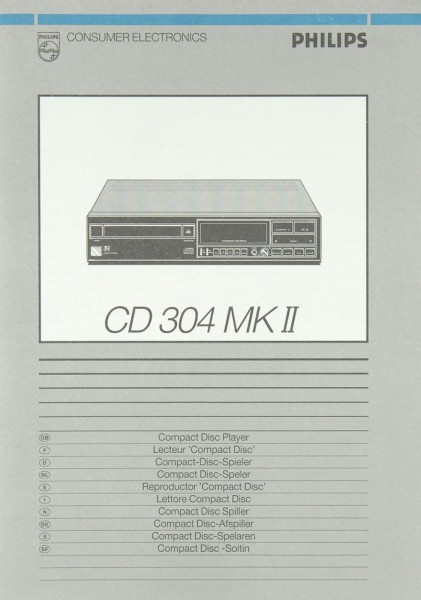 Philips CD 304 MK II Operating Instructions