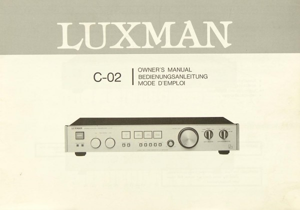Luxman C-02 Manual