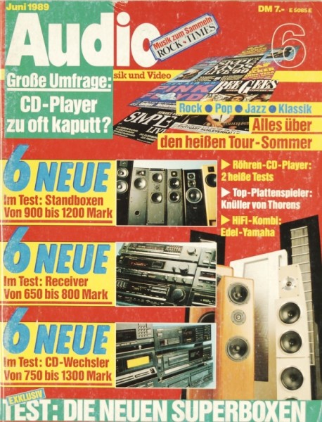 Audio 6/1989 Zeitschrift