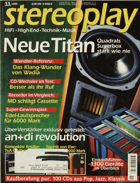 Stereoplay 11/1996 Zeitschrift