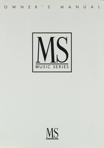 Mordaunt-Short Music Series Owner&#039;s Manual