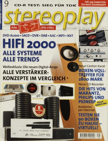 Stereoplay 9/1999 Zeitschrift