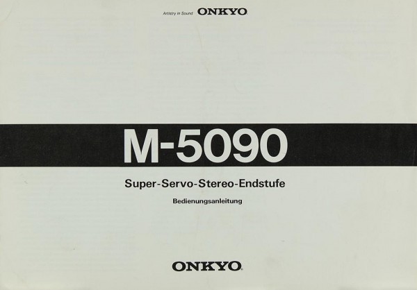 Onkyo M-5090 Bedienungsanleitung