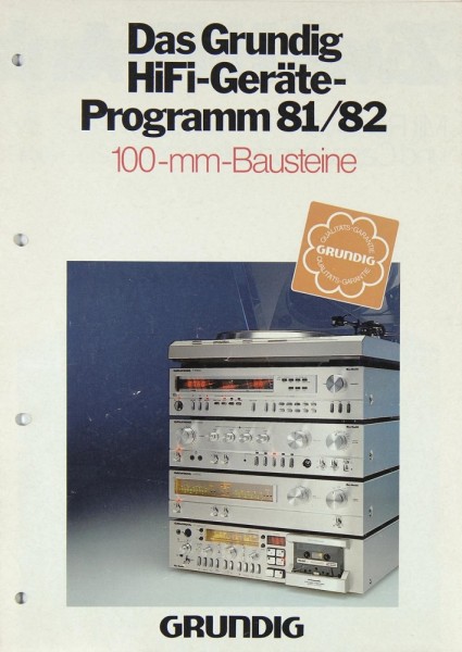 Grundig Programm 1981/1982 Prospekt / Katalog