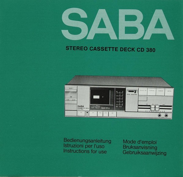 Saba CD 380 Manual