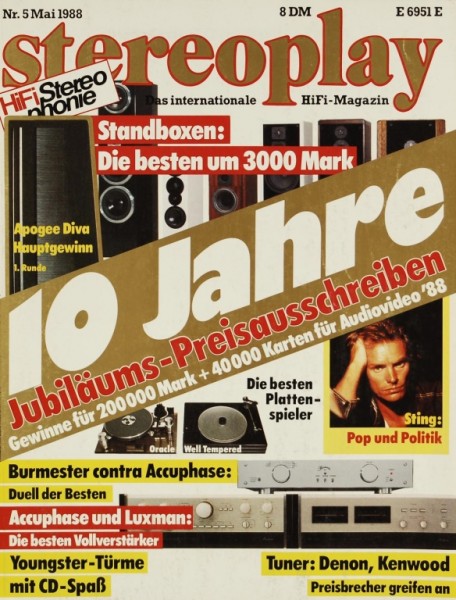Stereoplay 5/1988 Zeitschrift