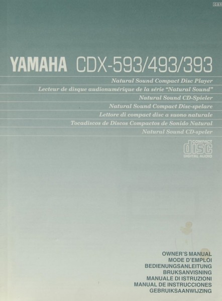 Yamaha CDX-593 / 493 / 393 Bedienungsanleitung