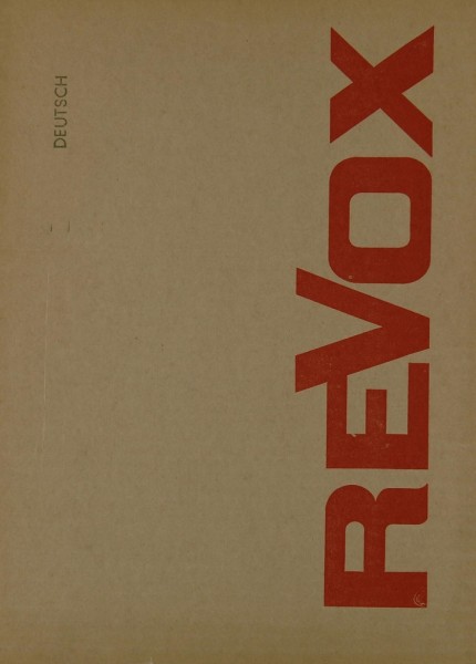 Revox A 77 Schematics / Service Manual