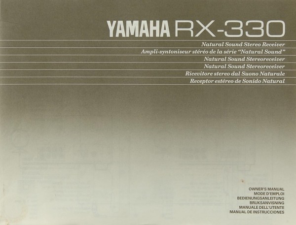 Yamaha RX-330 Manual