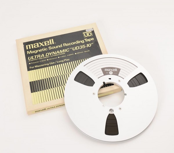 Maxell UD 35-10 Tonbandspule 27cm NAB Metall mit Band