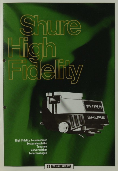 Shure High Fidelity 1979 Prospekt / Katalog