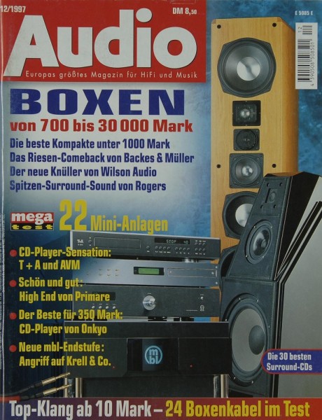 Audio 12/1997 Zeitschrift