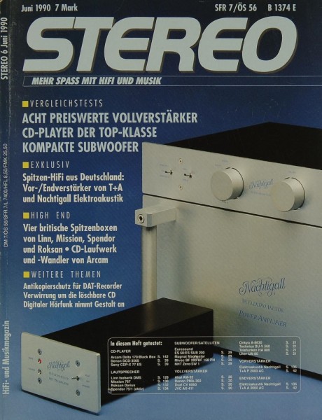 Stereo 6/1990 Zeitschrift
