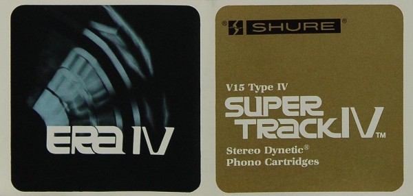 Shure V 15 Type IV (Super Track IV) Manual
