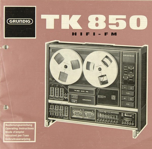Grundig TK 850 Manual