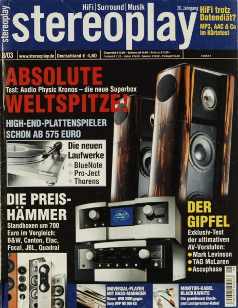 Stereoplay 8/2003 Zeitschrift
