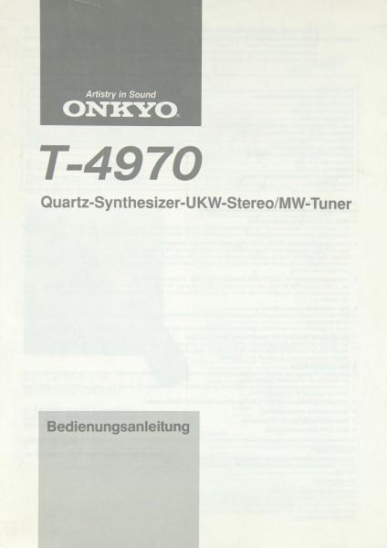 Onkyo T-4970 User Manual