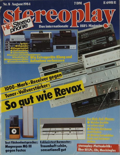 Stereoplay 8/1984 Zeitschrift