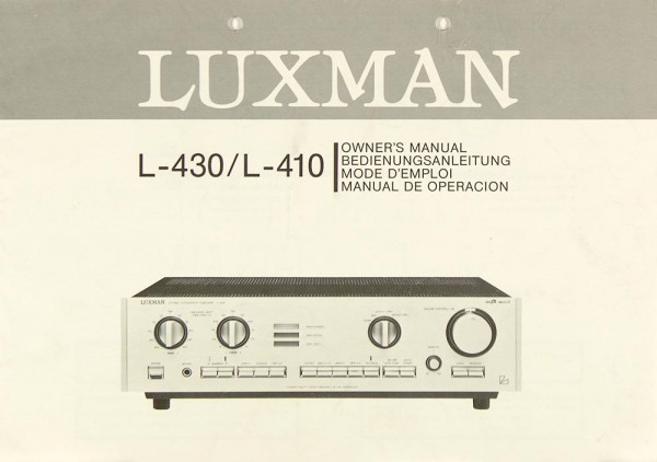 Luxman L-430 / L-410 Bedienungsanleitung