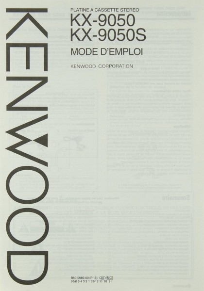Kenwood KX-9050 / KX-9050 S Manual
