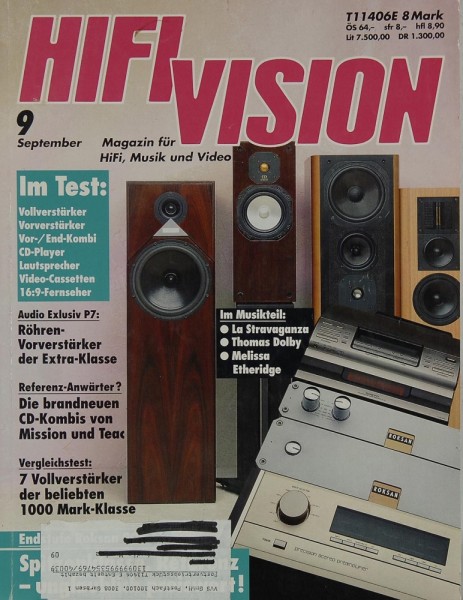 Hifi Vision 9/1992 Zeitschrift