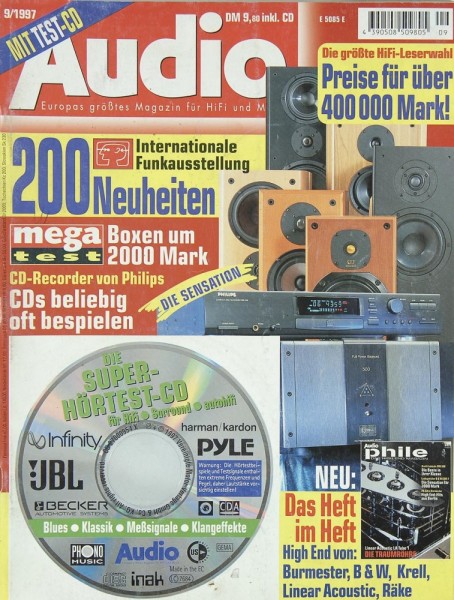 Audio 9/1997 Zeitschrift