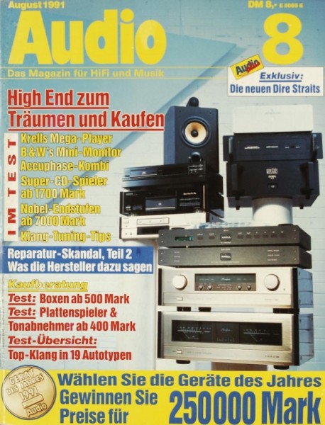 Audio 8/1991 Zeitschrift