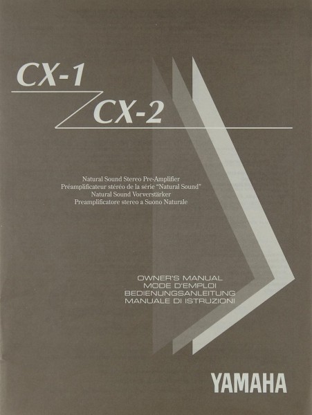 Yamaha CX-1 / CX-2 User&#039;s Guide