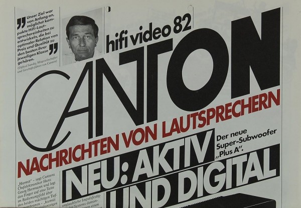 Canton Hifi Video 82 / Neu: Aktiv und Digital Prospekt / Katalog
